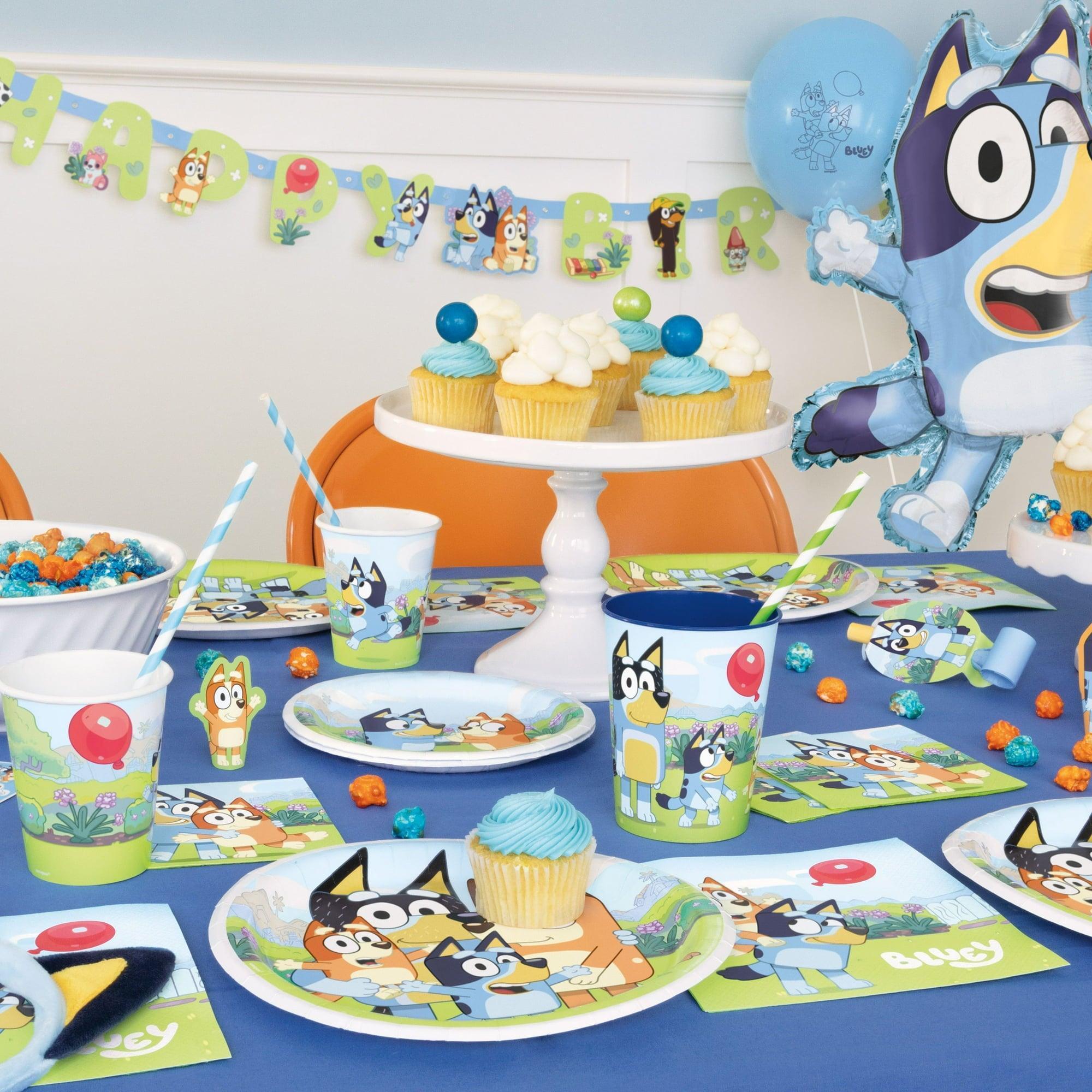 Bluey Cone Party Hats, Reusable Lightweight, 8 Count - ClubOn