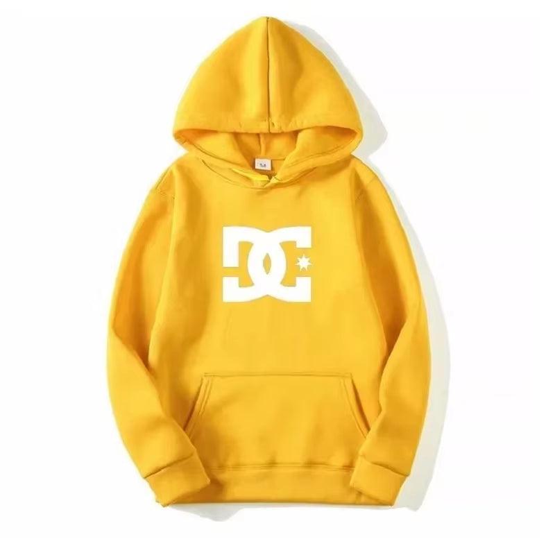 Men's & Women's DC Letter Hoodie - Simple Long Sleeve Gym Sweatshirt - ClubOn