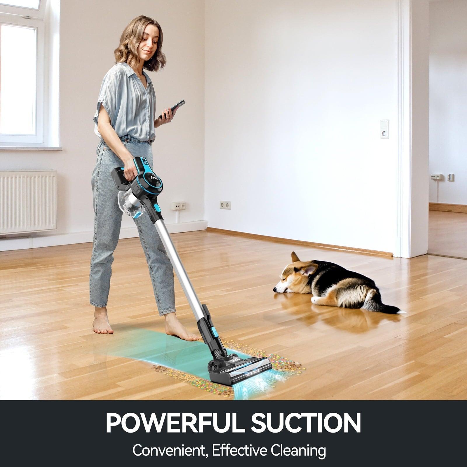 INSE Lightweight Cordless Stick Vacuum Cleaner - 25kPa Suction, 45min Runtime - ClubOn