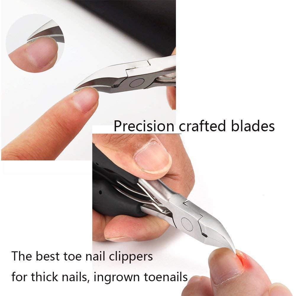 Toe Nail Clippers for Thick Nails & Ingrown Toenails - Heavy Duty Nail Nipper, Large Size, Ideal for Seniors - ClubOn