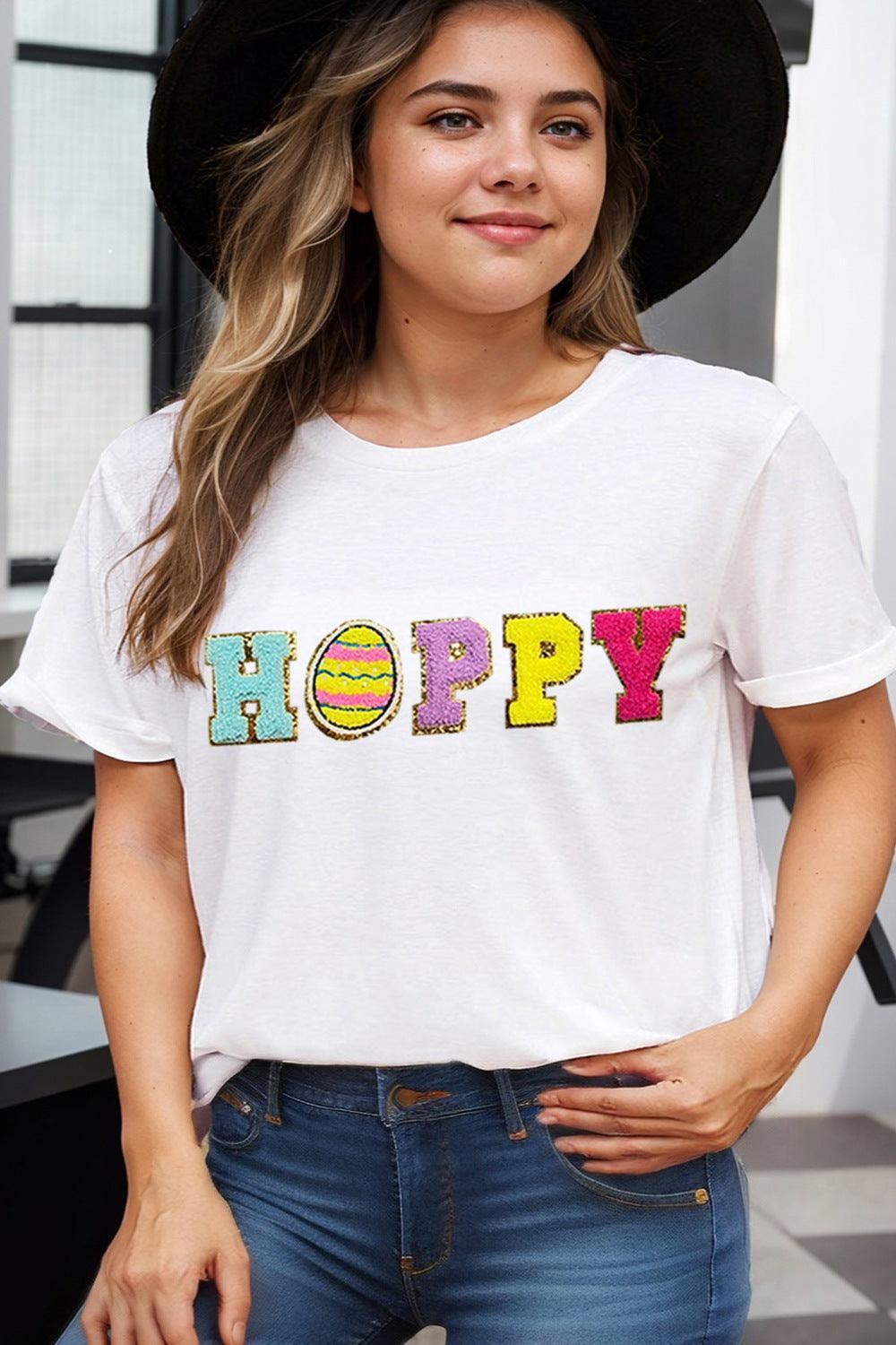 Plus Size Round Neck Short Sleeve T-Shirt - ClubOn