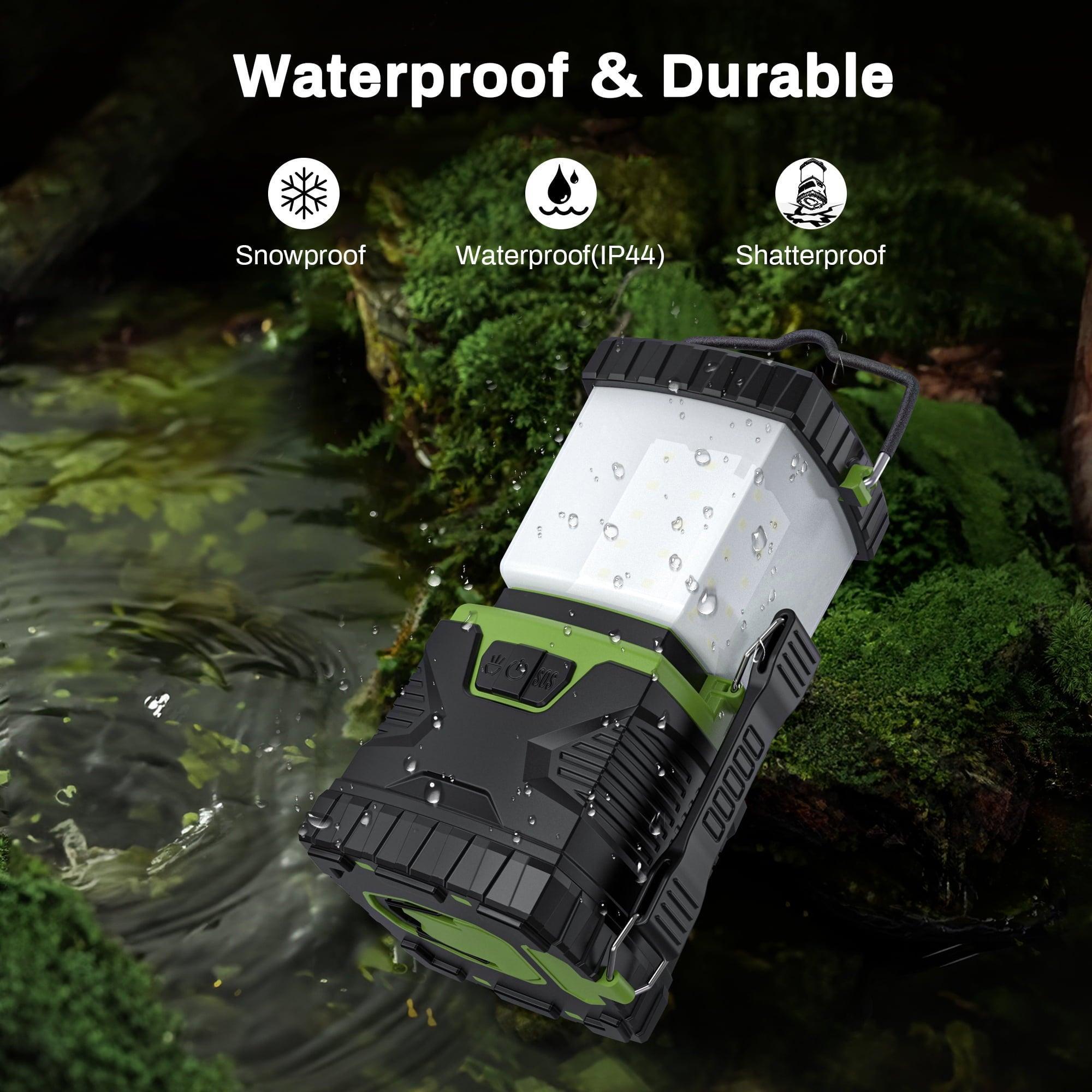 SUNOYAR Rechargeable Camping Lantern, 1500LM, 5 Light Modes, Green - ClubOn