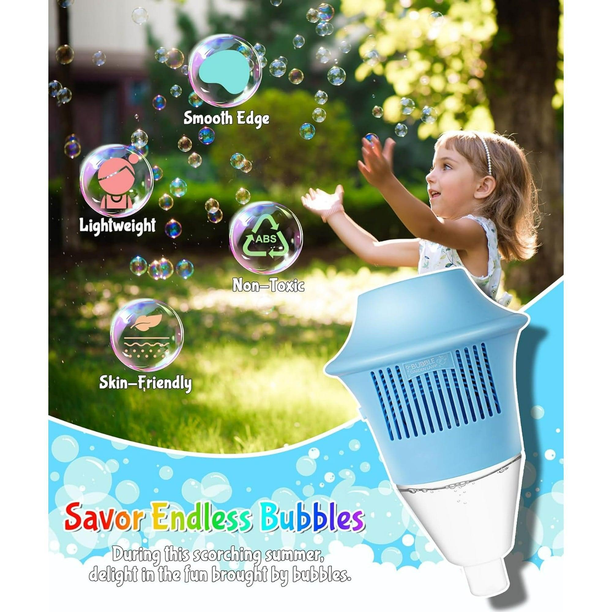 Bubble Machine for Kids – 2024 Upgrade Musical Garden Lamp with LED Lights, Adjustable Height, Outdoor Bubble Maker for Summer Fun - ClubOn