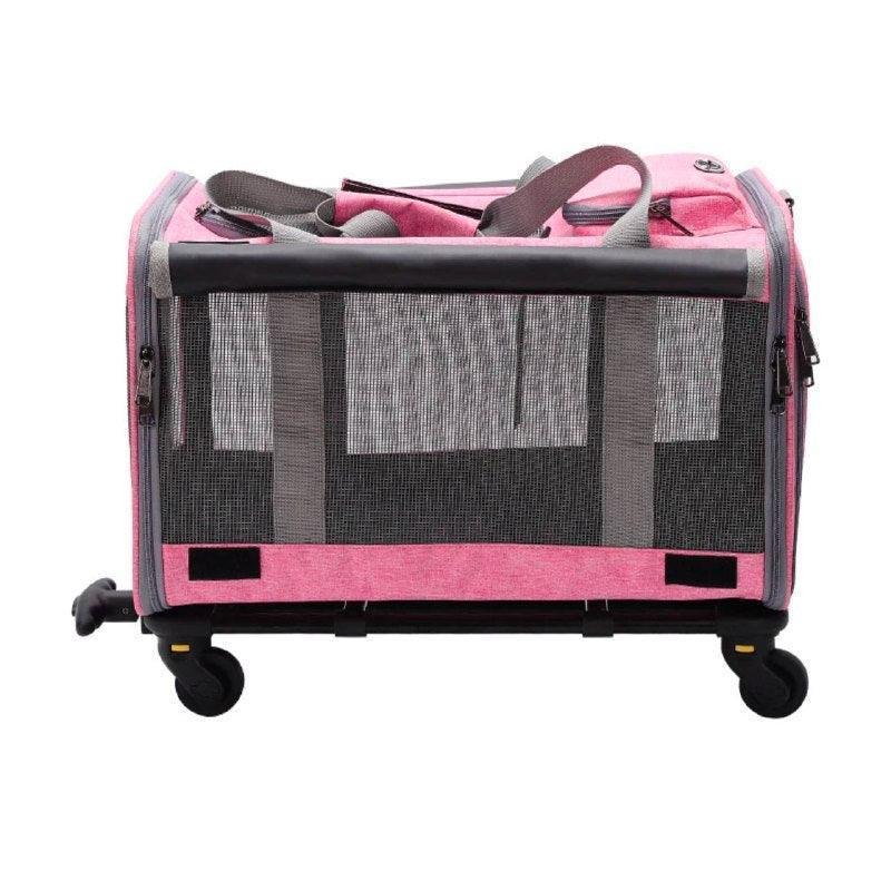 Dog and Cat Trolley Case Carrier with Portable Detachable Wheels - ClubOn
