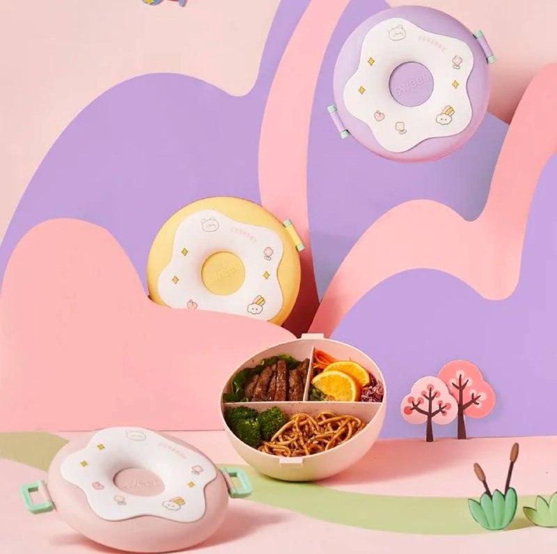 Lunch Box for Kids - Donut Cartoon Snack Box for School - ClubOn