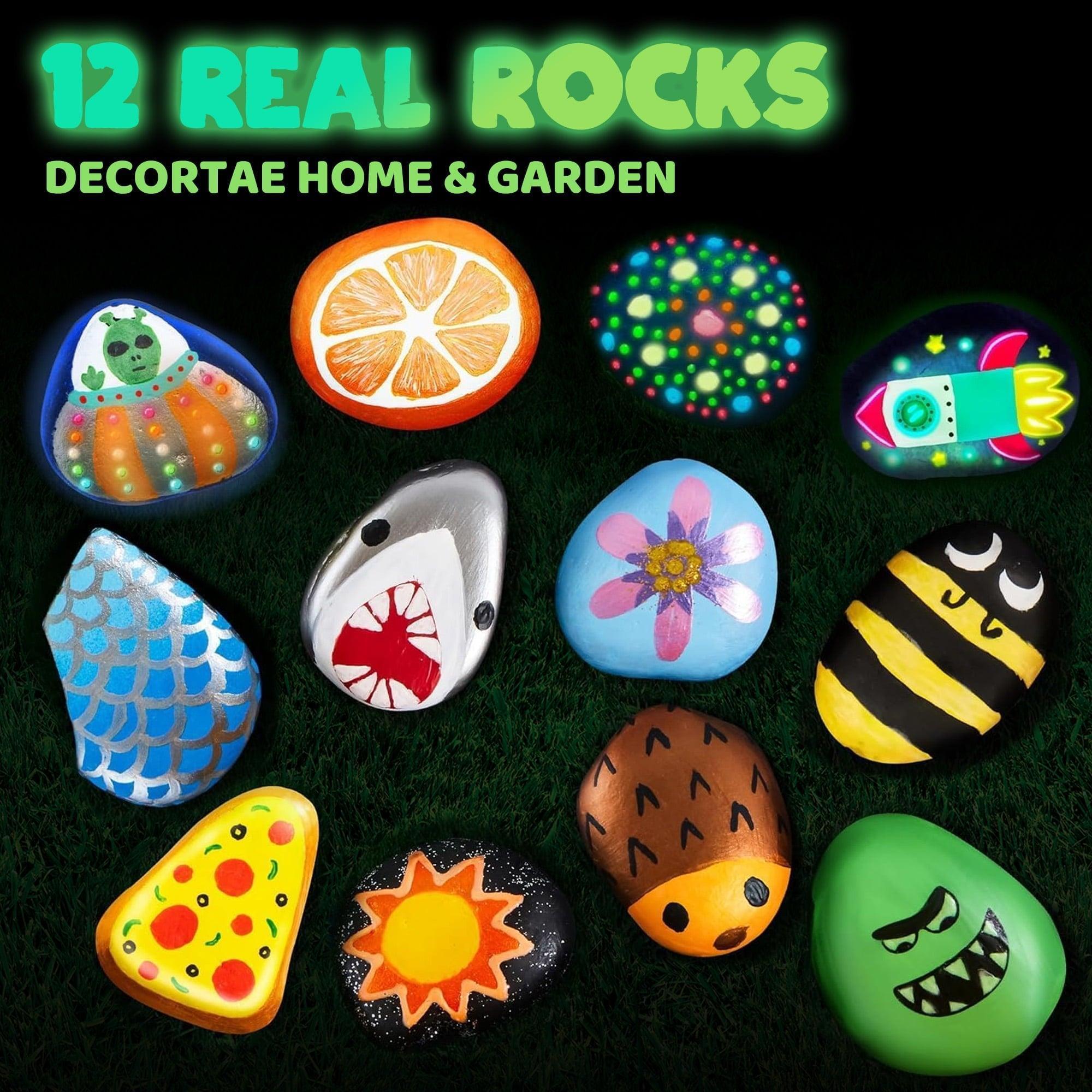 SYNCFUN Glow in the Dark Rock Painting Arts and Crafts Kit, Creative Fun for Kids Ages 6+ - ClubOn