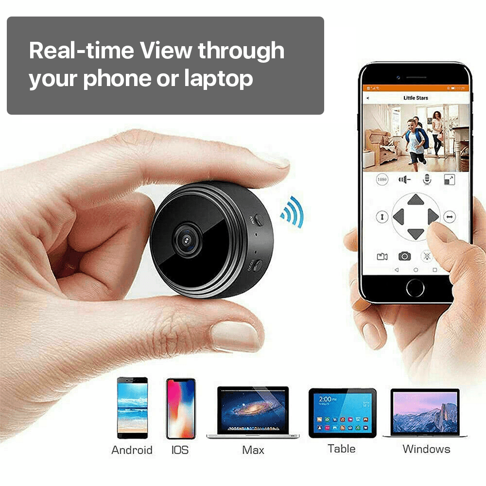 BCOOSS Wireless Home Security Camera – Mini Indoor CCTV, 1080p HD, Night Vision, Wide Angle, WIFI Surveillance - ClubOn
