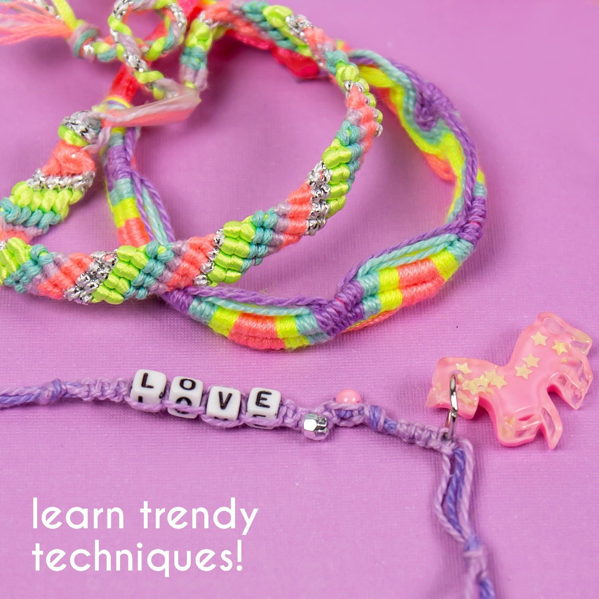 Just My Style Unicorn Friendship Bracelet Making Kit, DIY Craft for Kids, Ages 6+ - ClubOn