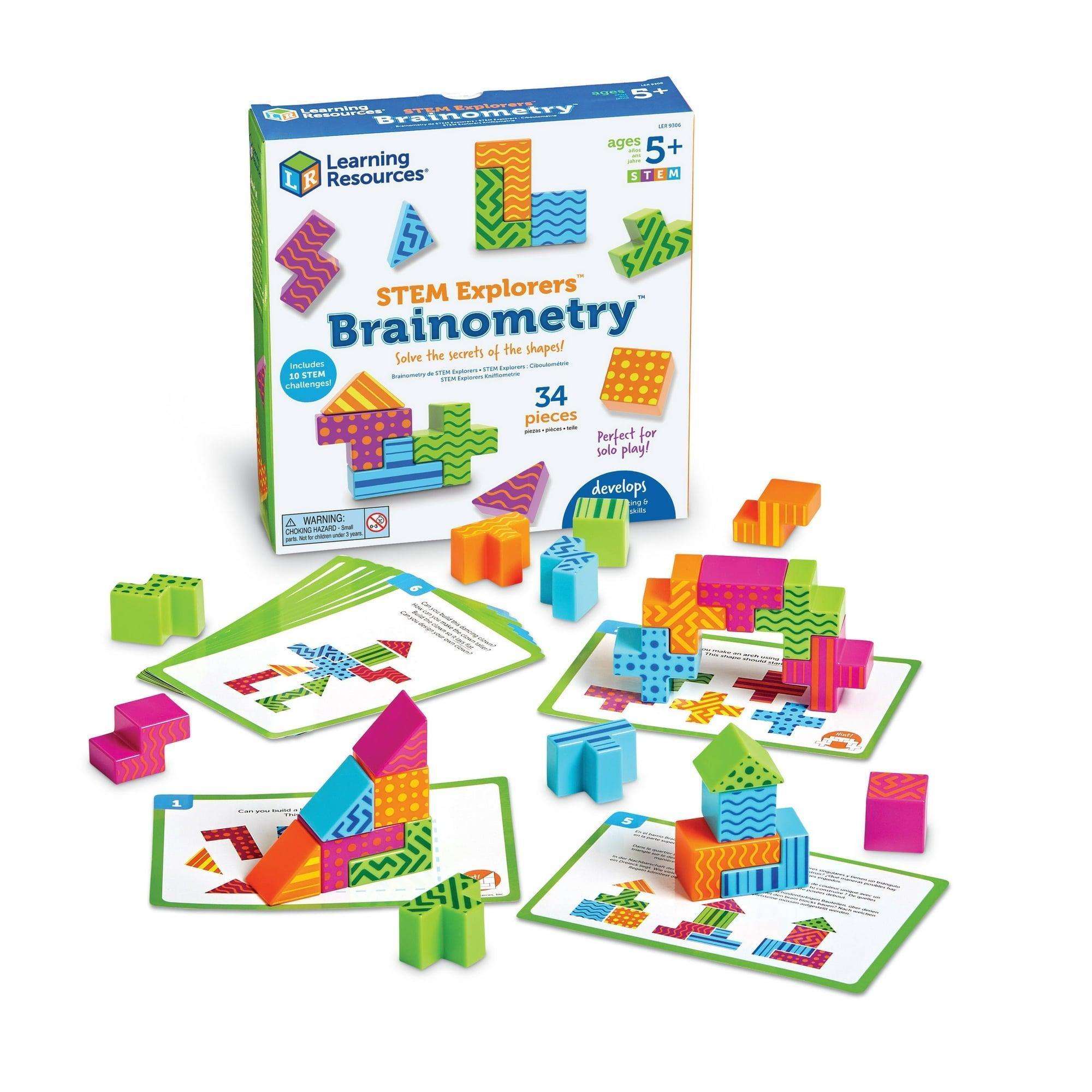 Learning Resources STEM Explorers Brainometry Shape Sorting Toy, 24 Shapes, Ages 5+ - ClubOn
