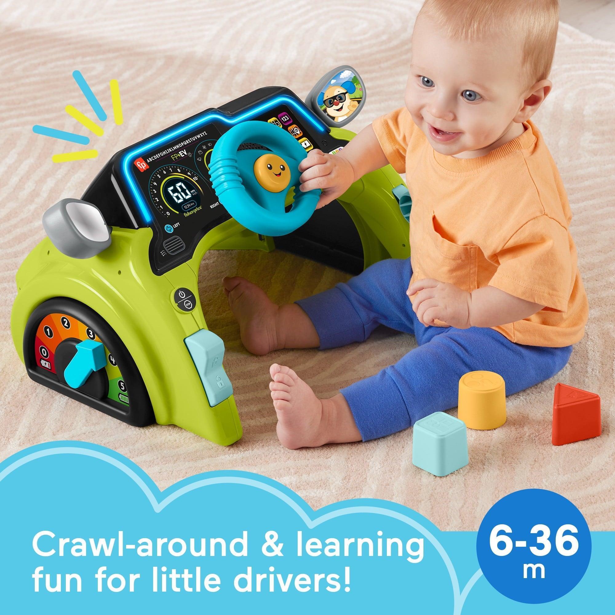 Fisher-Price Laugh & Learn Sit & Steer Driver Activity Center – Learning Toy for Infants & Toddlers - ClubOn