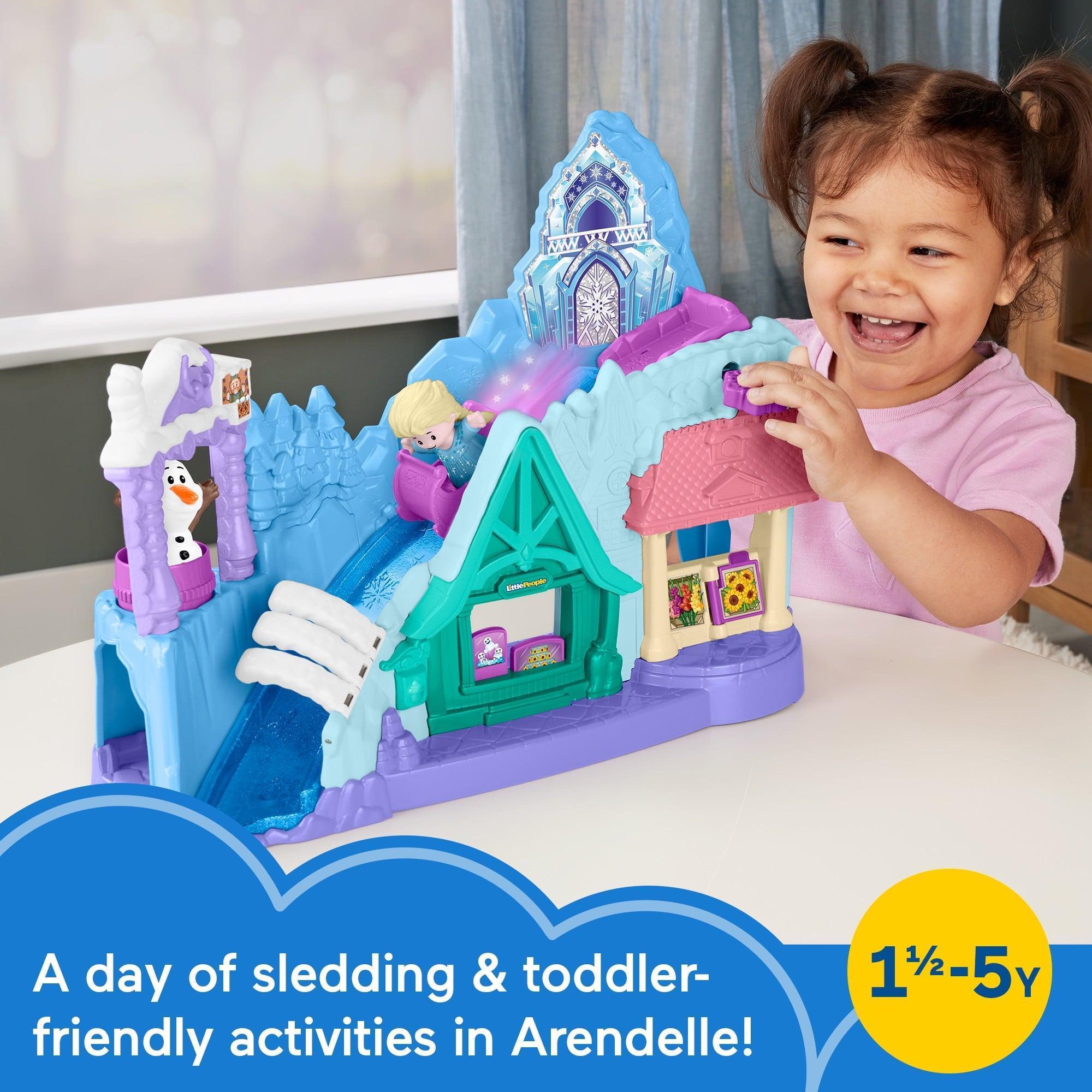 Disney Frozen Arendelle Sledding Adventures Little People Toddler Playset with 2 Figures - ClubOn