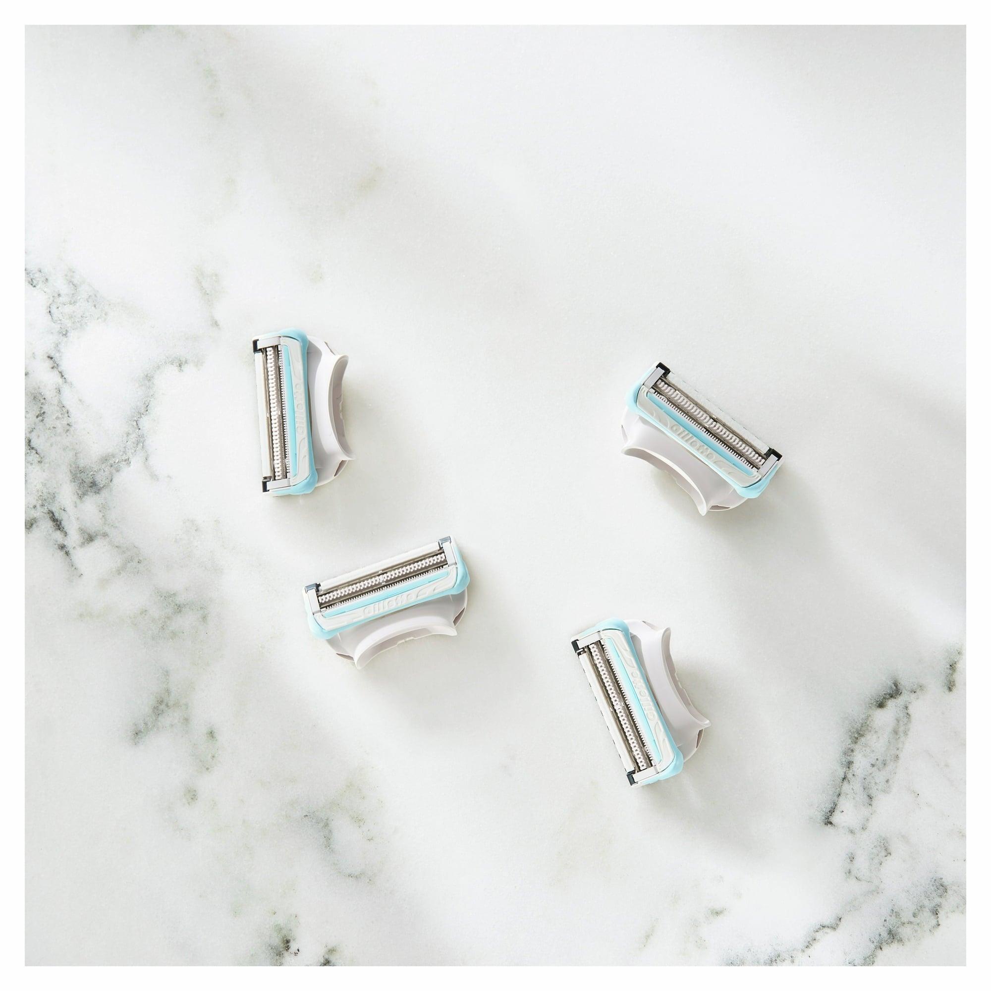 Gillette Venus for Pubic Hair and Skin, Women's Razor Blades, 4 Refills, White - ClubOn