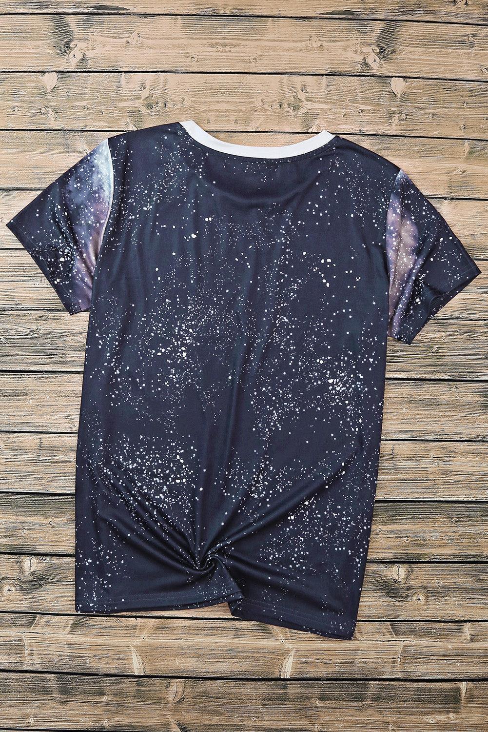 Guitar Graphic Round Neck Short Sleeve T-Shirt - ClubOn