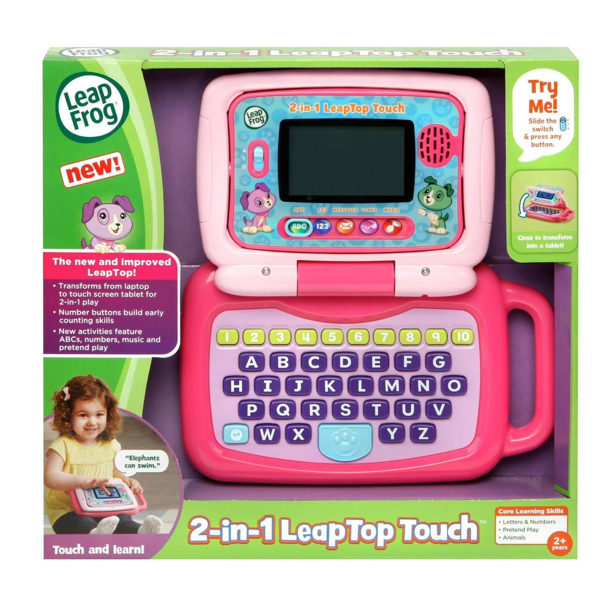 LeapFrog 2-in-1 LeapTop Touch - Pink, Electronic Learning System for Babies & Toddlers - ClubOn