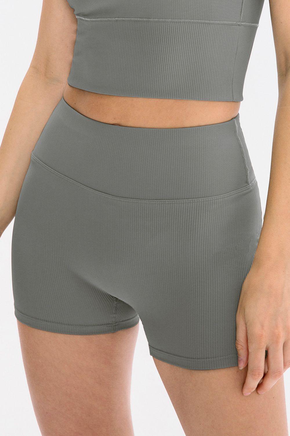 Slim Fit Wide Waistband Sports Shorts - ClubOn