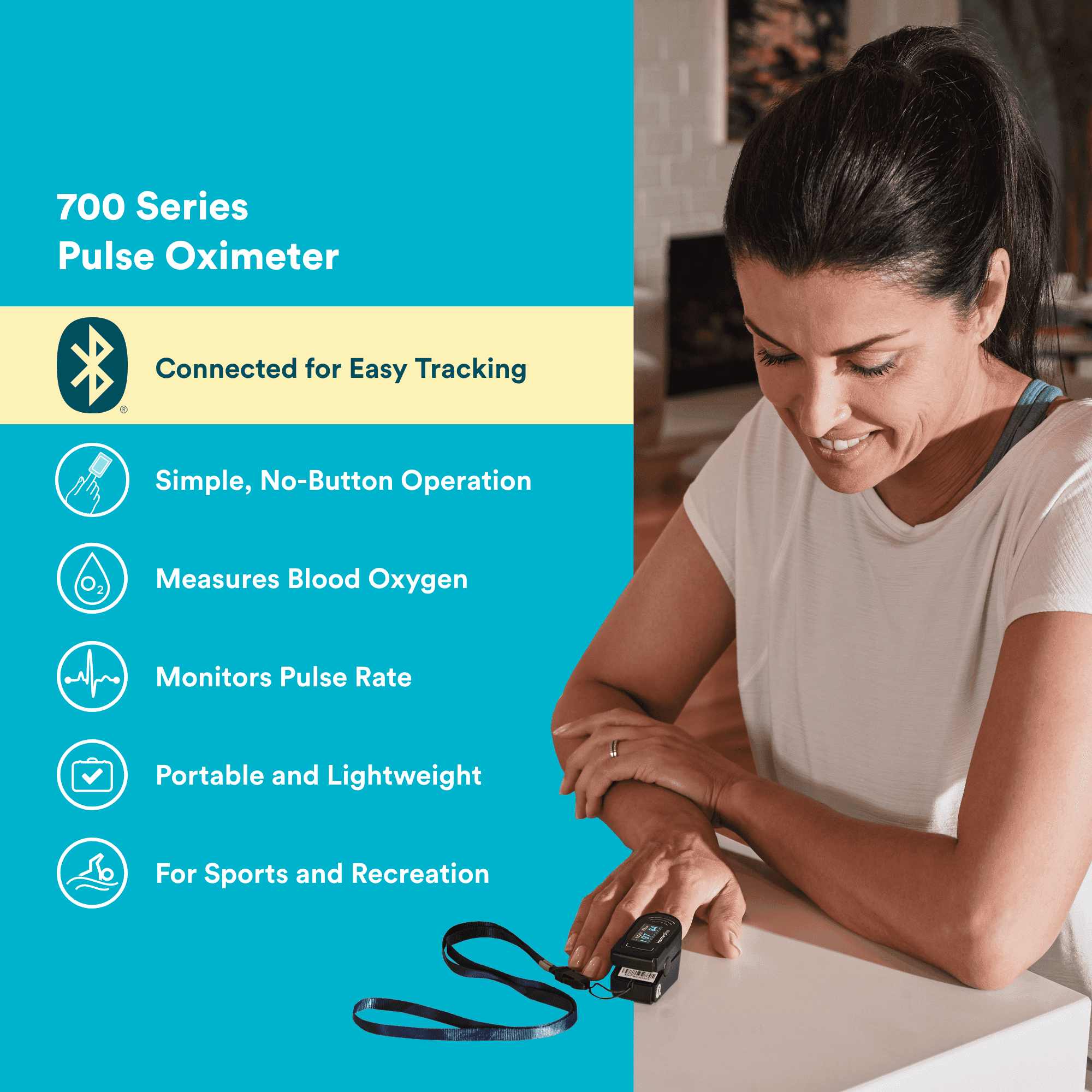 Homedics® 700 Series Pulse Oximeter PX-560BTCO – Measures Blood Oxygen Level & Pulse Rate - ClubOn