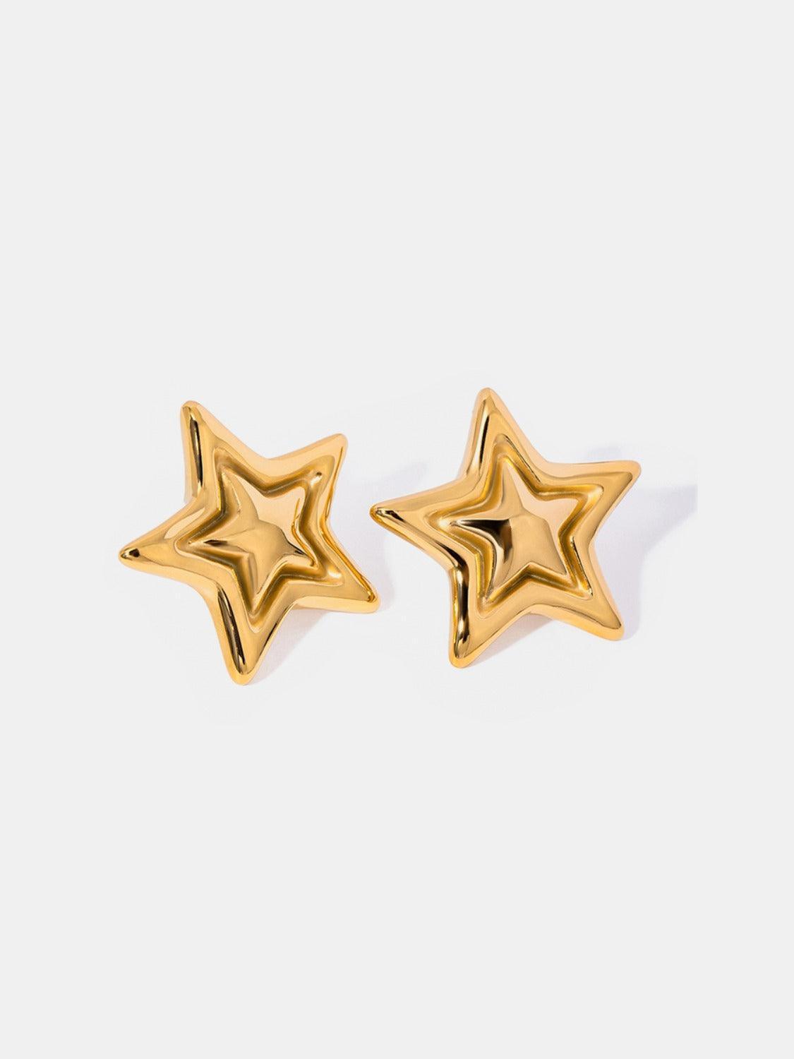 Stainless Steel Star Stud Earrings - ClubOn