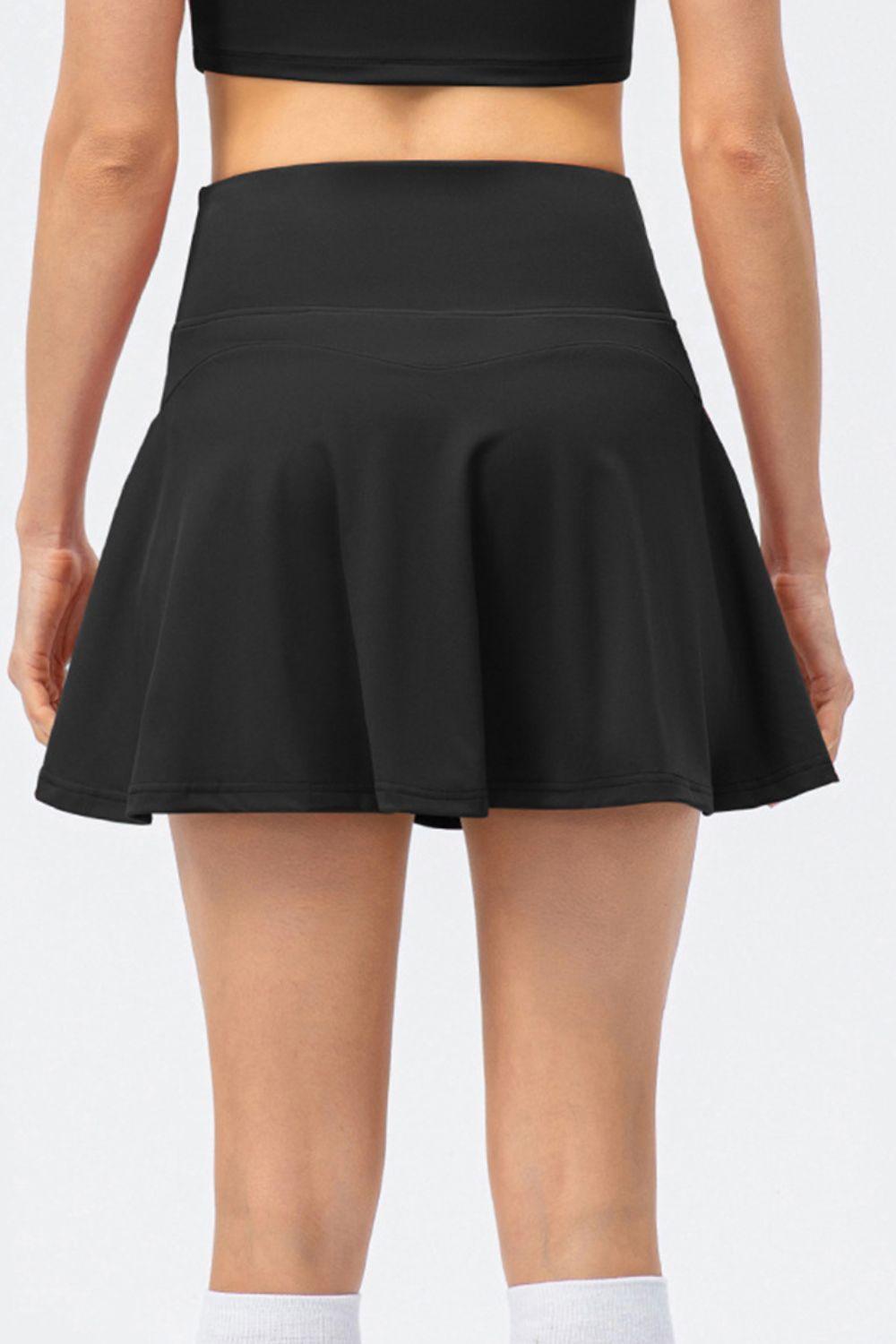 High Waist Wide Waistband Active Skirt - ClubOn
