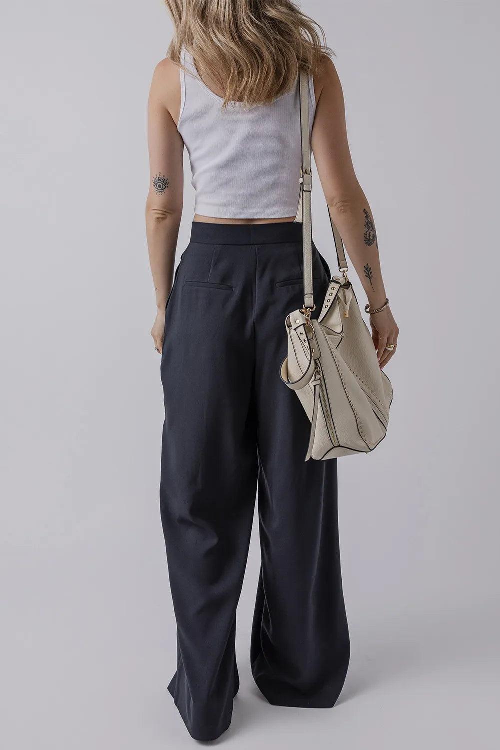 Essential Basic Style Opaque Pants – Effortless Versatility - ClubOn