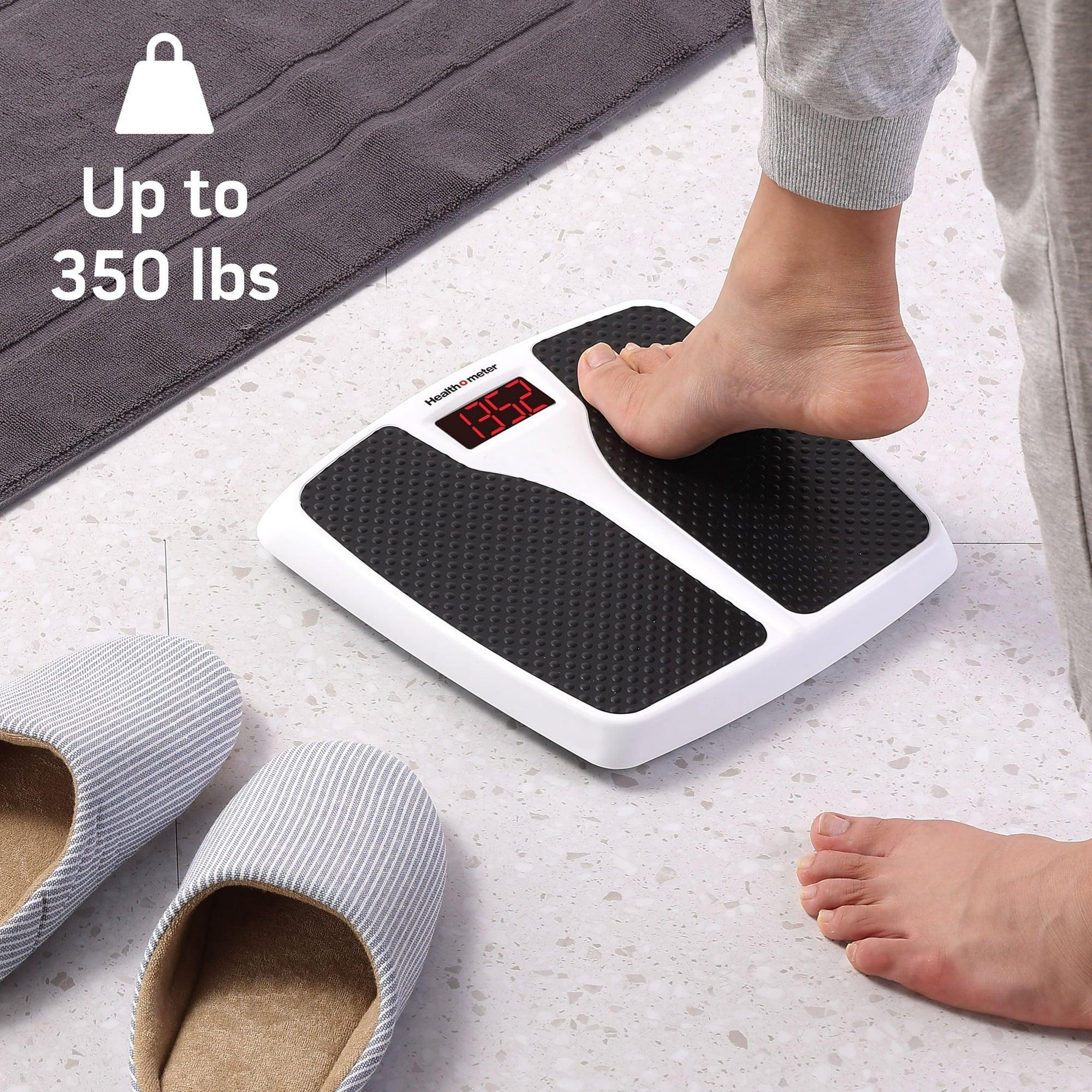 Health o meter Digital Body Weight Scale, Black and White, 350lb Capacity - ClubOn