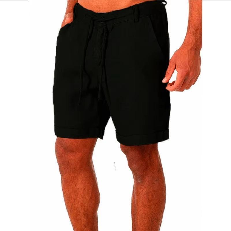 Men's Cotton Linen Shorts - Summer Breathable Fitness Streetwear - ClubOn
