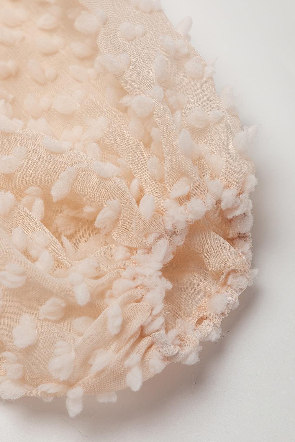 Tiered Round Neck Balloon Sleeve Mini Dress - ClubOn