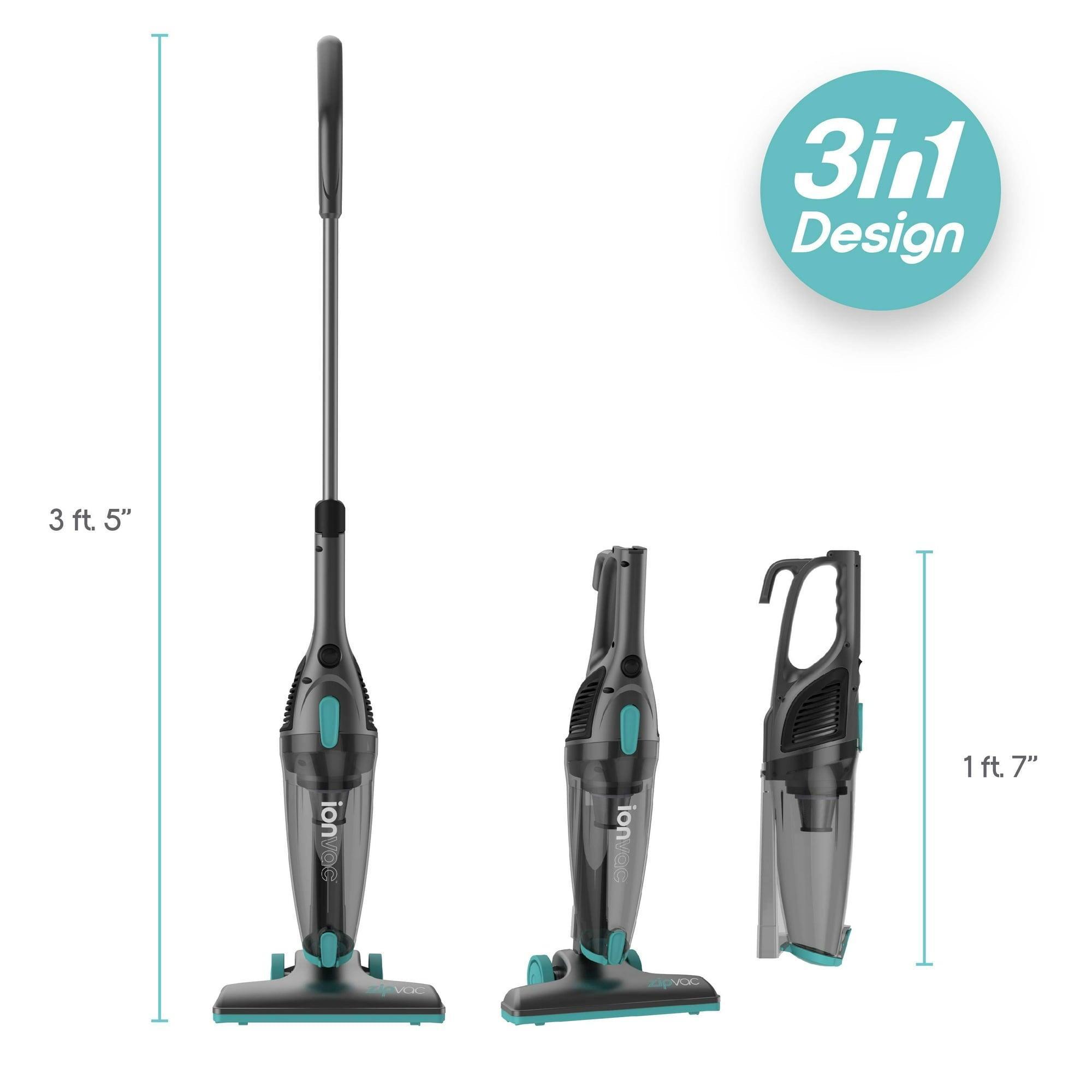 Ionvac ZipVac, 3-in-1 Corded Upright/Handheld Floor & Carpet Vacuum Cleaner | Powerful & Versatile - ClubOn