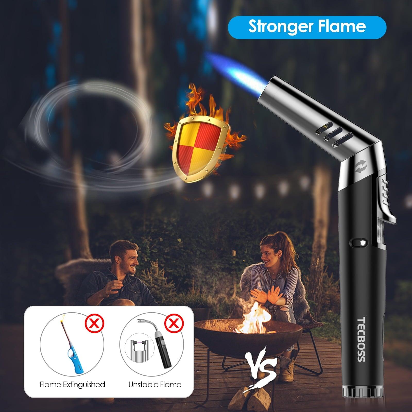 Tecboss Torch Lighters, Butane Jet Flame Refillable Lighter for Grill, BBQ, Candle & Camping - ClubOn