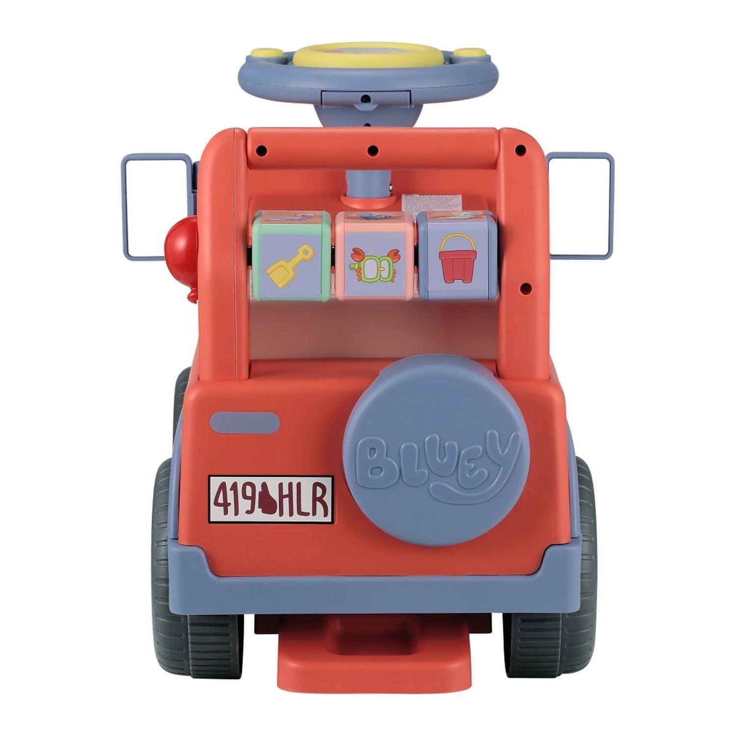 Bluey Licensed Interactive Ride-On Push Car for Boys & Girls, Foot-to-Floor, Ages 1-3 – Orange - ClubOn