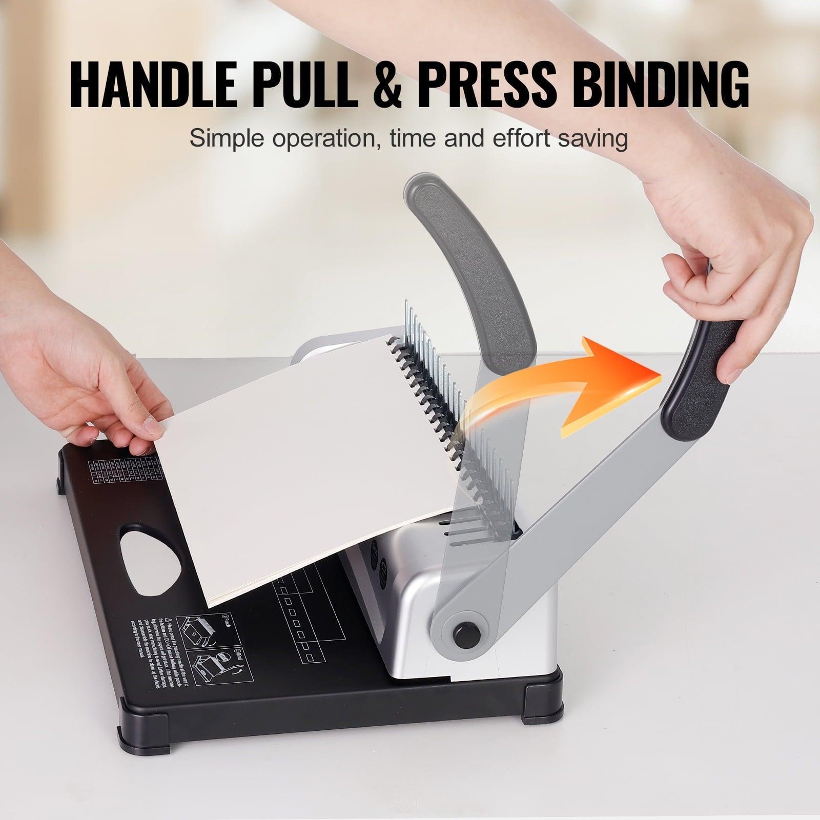 SKYSHALO 21-Hole Comb Binding Machine with 100 Binding Spines - ClubOn