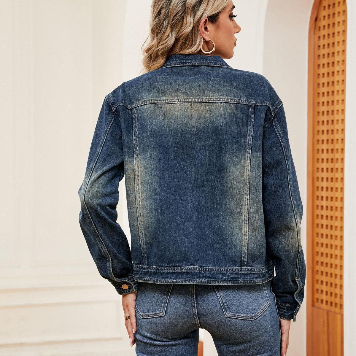 Washed Denim Jacket - ClubOn