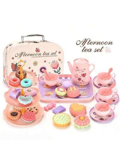 Toy Tea Set for Little Girls - Kids’ Tea Party Playset - ClubOn