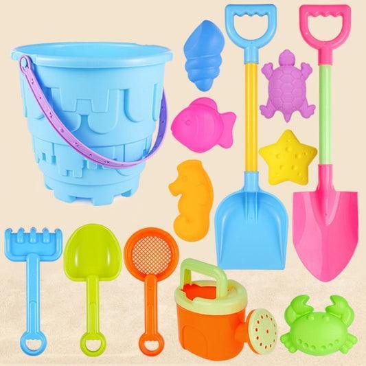 SandPlay Kids Beach Sand Tool Set – Buckets, Molds & Toys - ClubOn