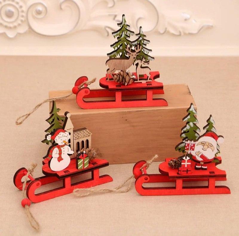 Assembling Sled Ornament – Deer Pulled Cart Christmas Décor - ClubOn