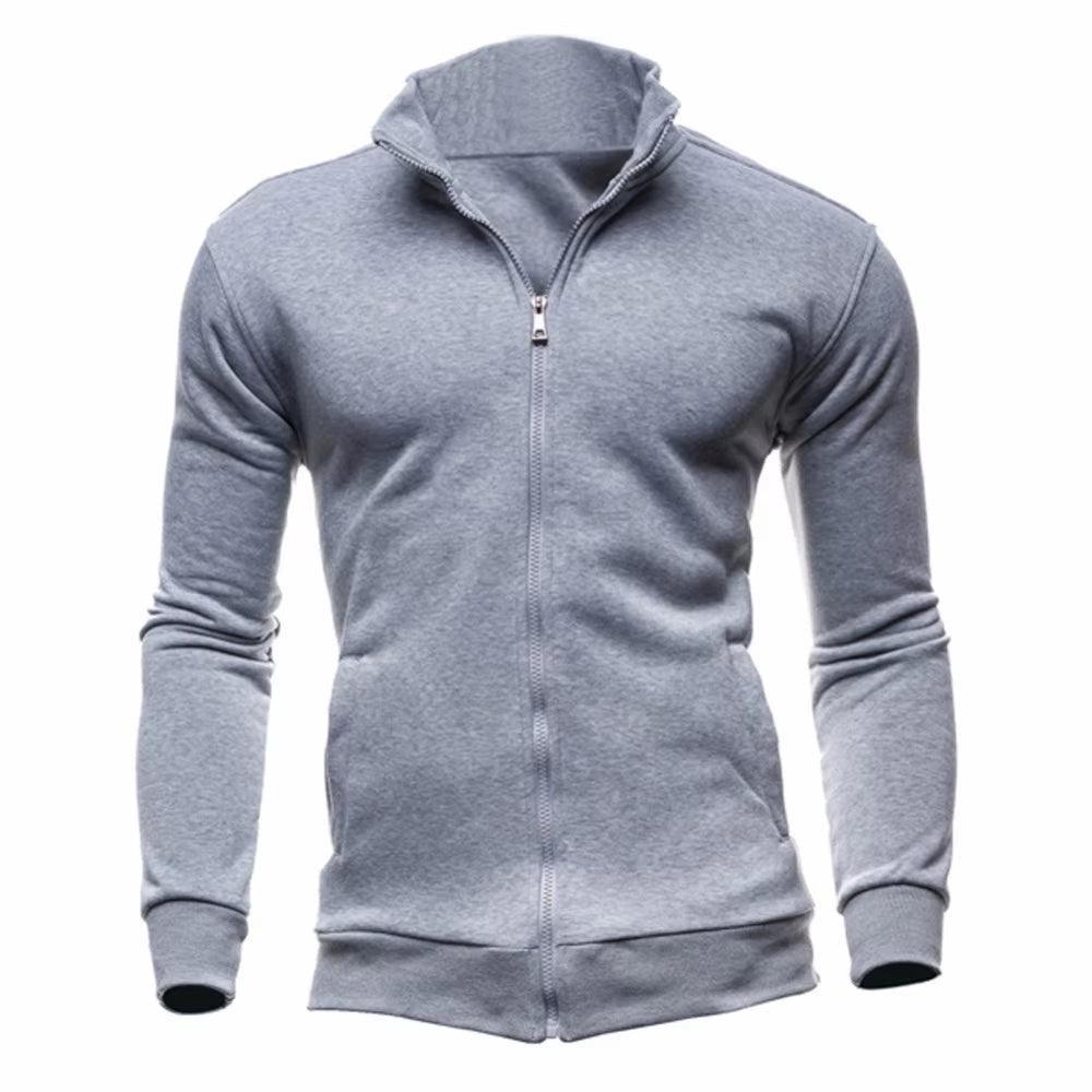 Men's Slim Fit Hooded Zipper Jacket - Thicken Warm Hoodie Coat - ClubOn