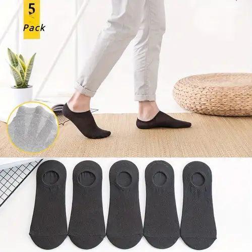 5 Pairs Boat Socks (Men's, Summer Short Socks) - ClubOn