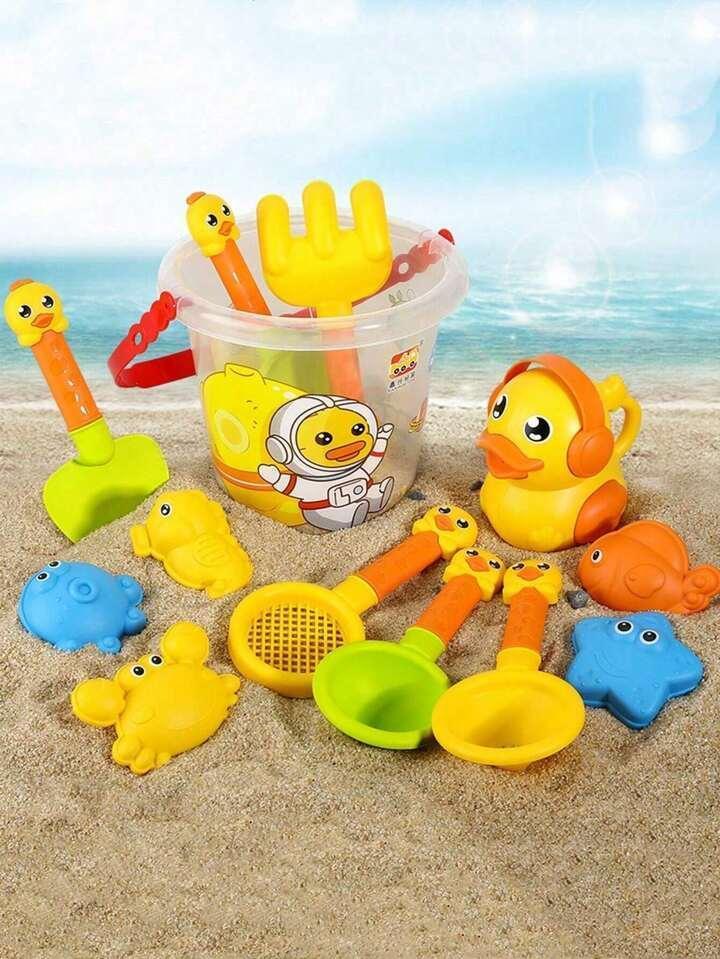 Children's Beach Toy Set – Bucket, Sand Molds & Play Tools - ClubOn