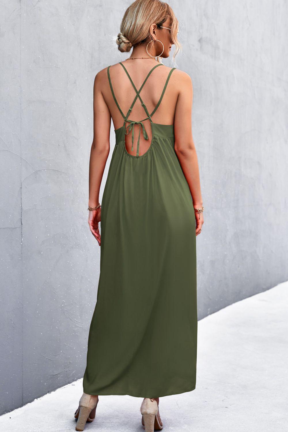 Double Strap Tie Back Dress - ClubOn