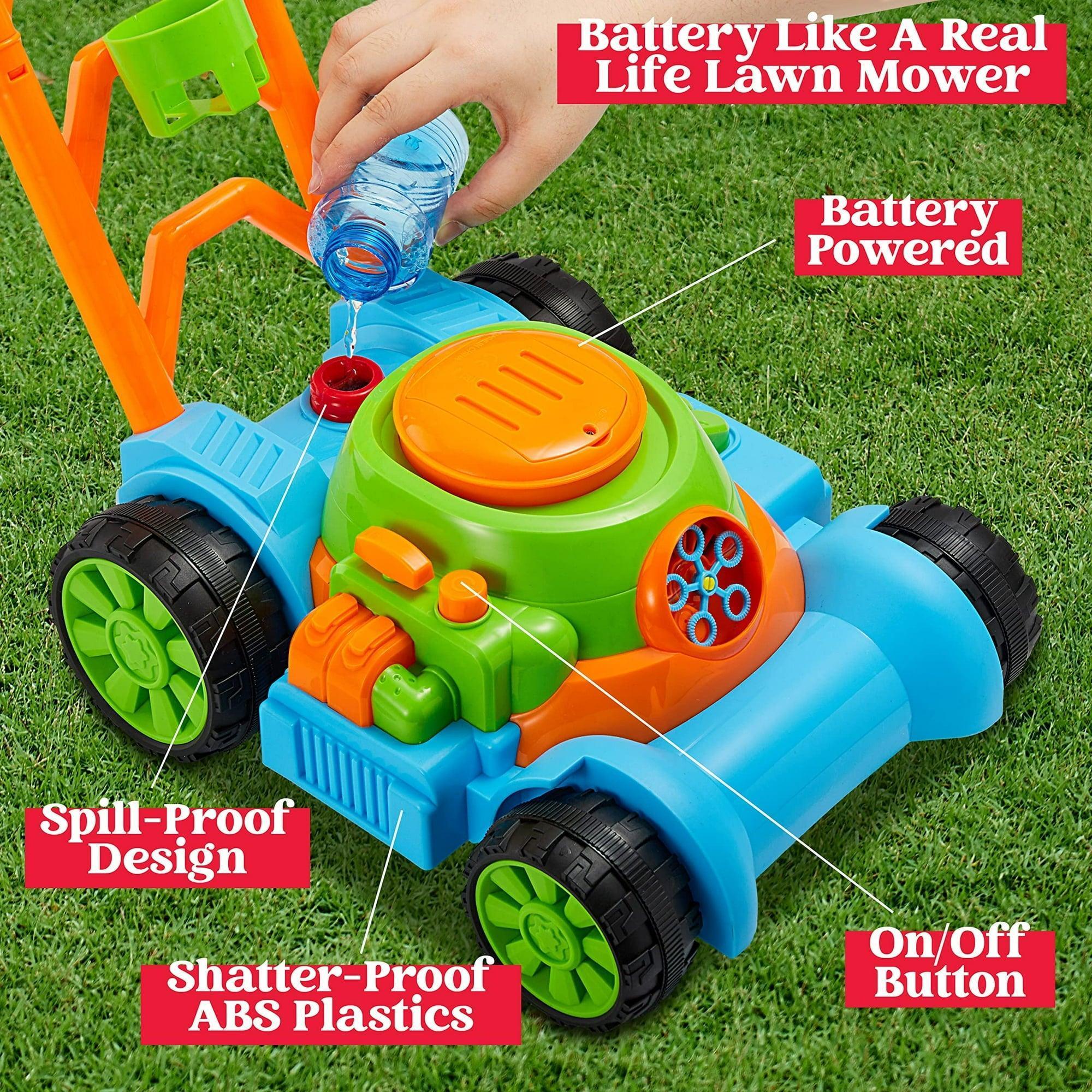 SYNCFUN Bubble Lawn Mower – Bubble Machine Summer Outdoor Toy for Toddlers 1-3, Pink Bubble Blower for Kids 2-4, Birthday Gifts - ClubOn