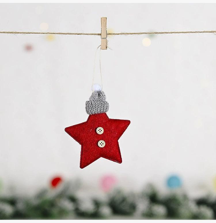 Christmas Decorations - Knitted Hat with Five-Pointed Star - ClubOn