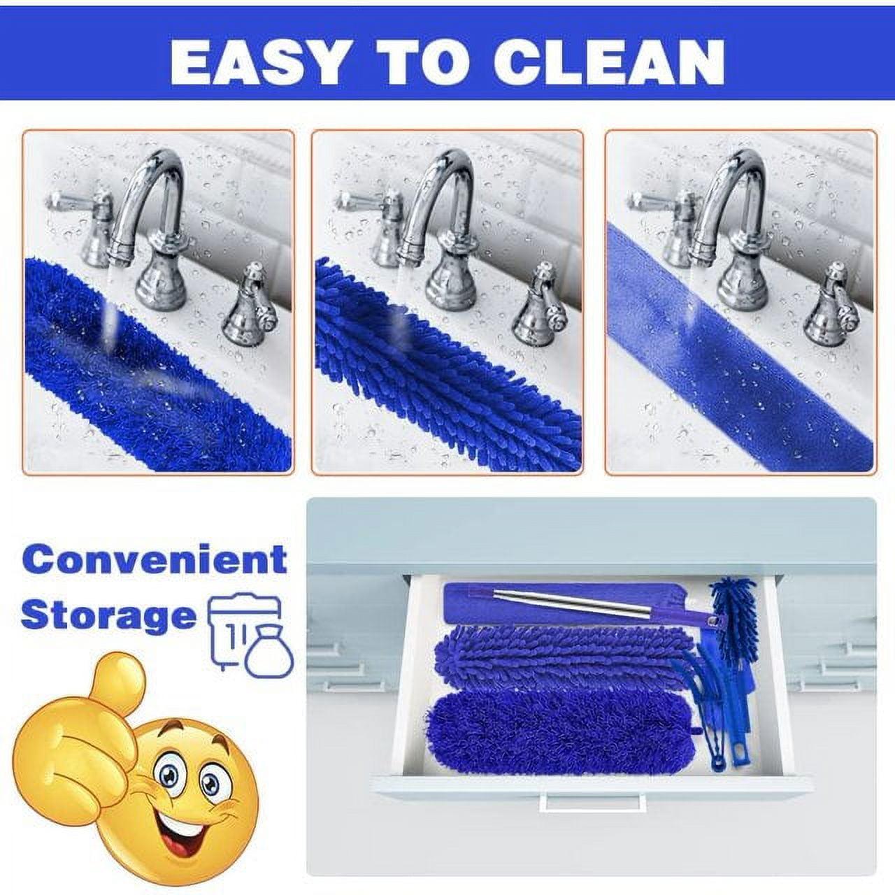 Cleanse Home 8PCS Microfiber Duster Set with Detachable Extension Pole (30-100