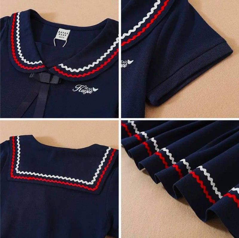 Girls’ School Uniform Dress – Turn-Down Collar Style (Ages 5-12) - ClubOn