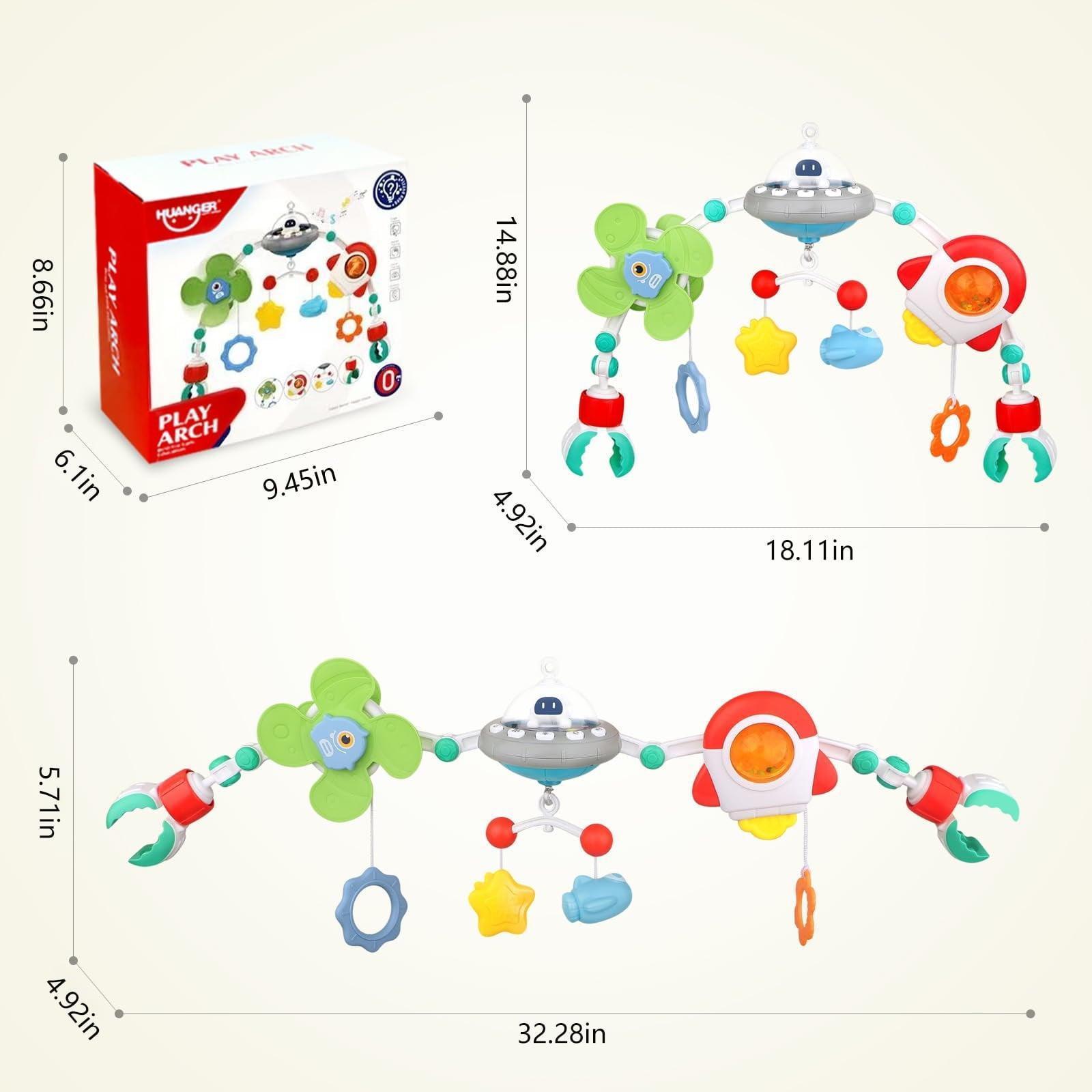 FVLOENG Car Seat Toys, Baby Stroller Arch Bar Toy, Activity Crib Mobile Musical Toddler Toy for Newborns (0-24 Months, Blue) - ClubOn