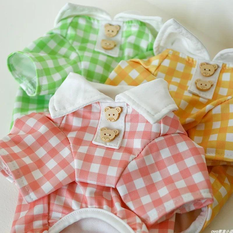 Bear Button Polo Shirt for Pets – Lightweight Pullover - ClubOn