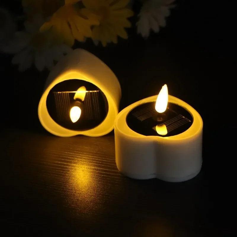 Love Solar Tea Light LED Candle: Waterproof Outdoor Lamp - ClubOn