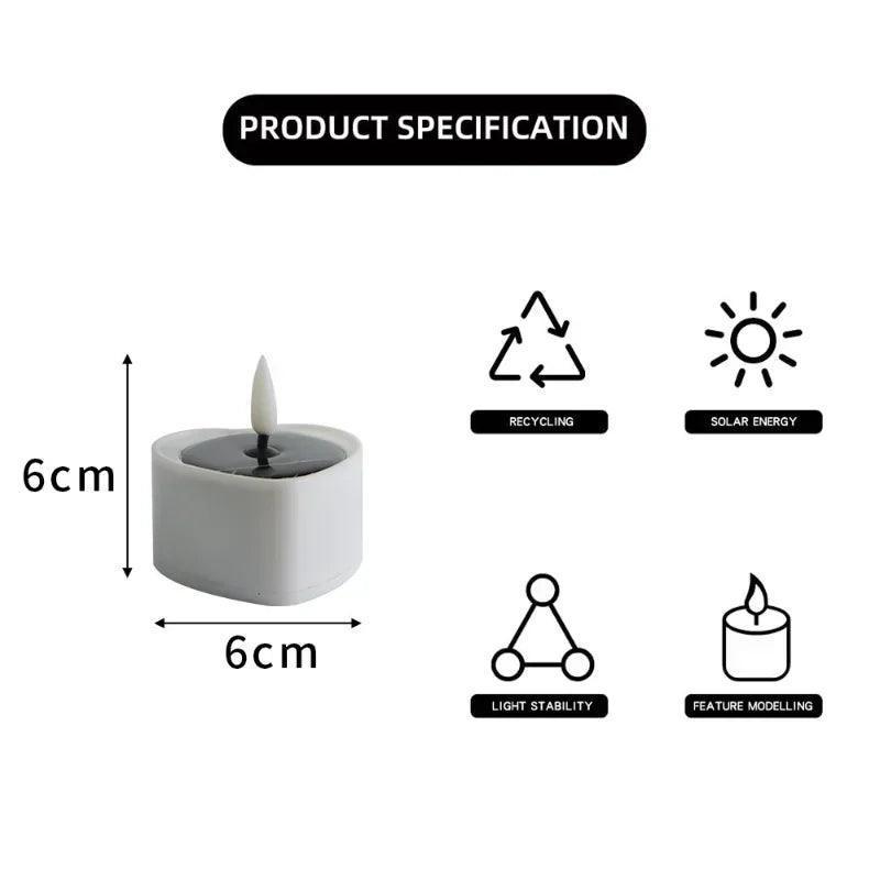 Love Solar Tea Light LED Candle: Waterproof Outdoor Lamp - ClubOn