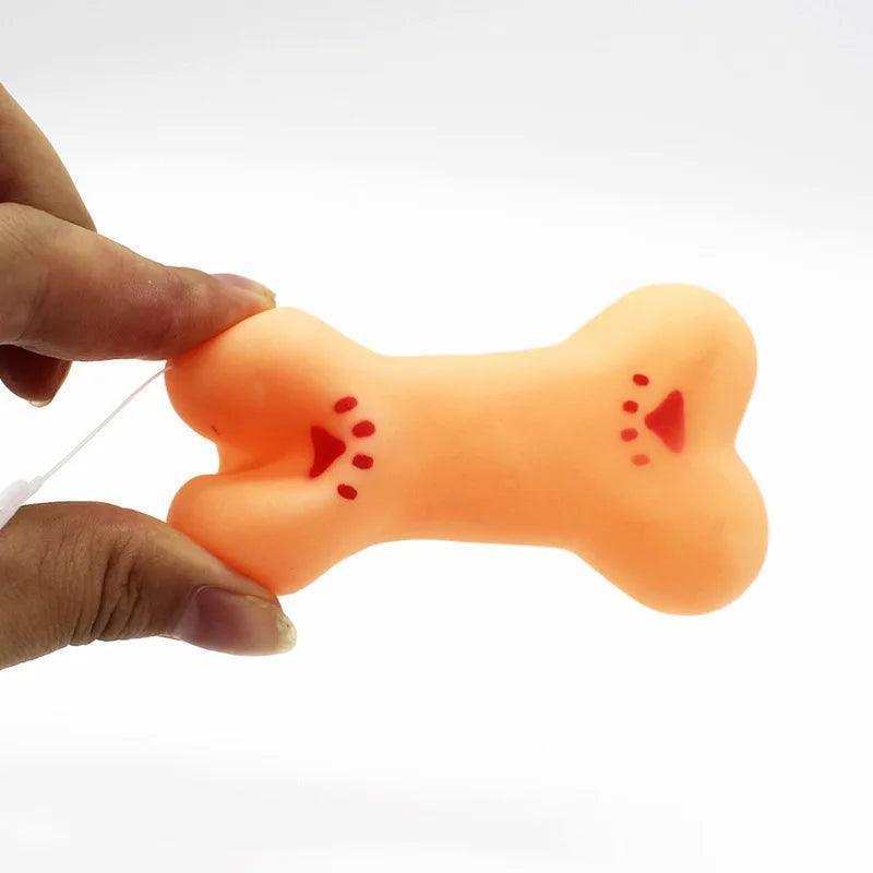 Mini Soft Rubber Bone Chew Toy for Dogs & Cats - ClubOn