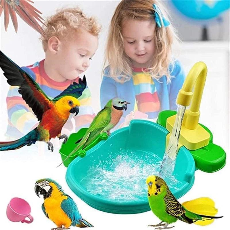 Parrot Shower Pet Bird Bath Basin – Cage Bath Bowl & Bird Bathtub Toy - ClubOn