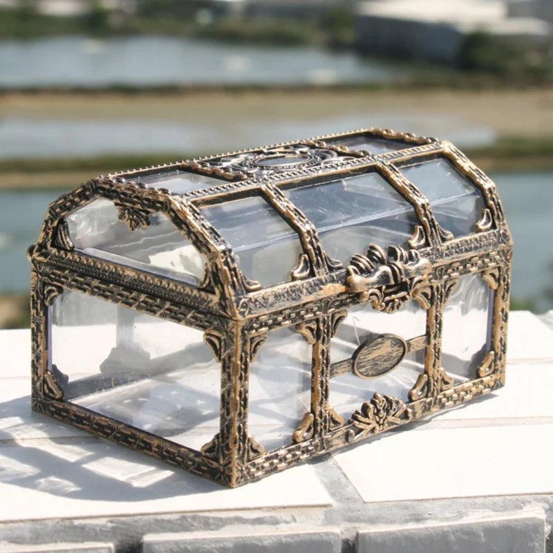 Plastic Transparent Pirate Treasure Box – Jewelry Storage Chest - ClubOn
