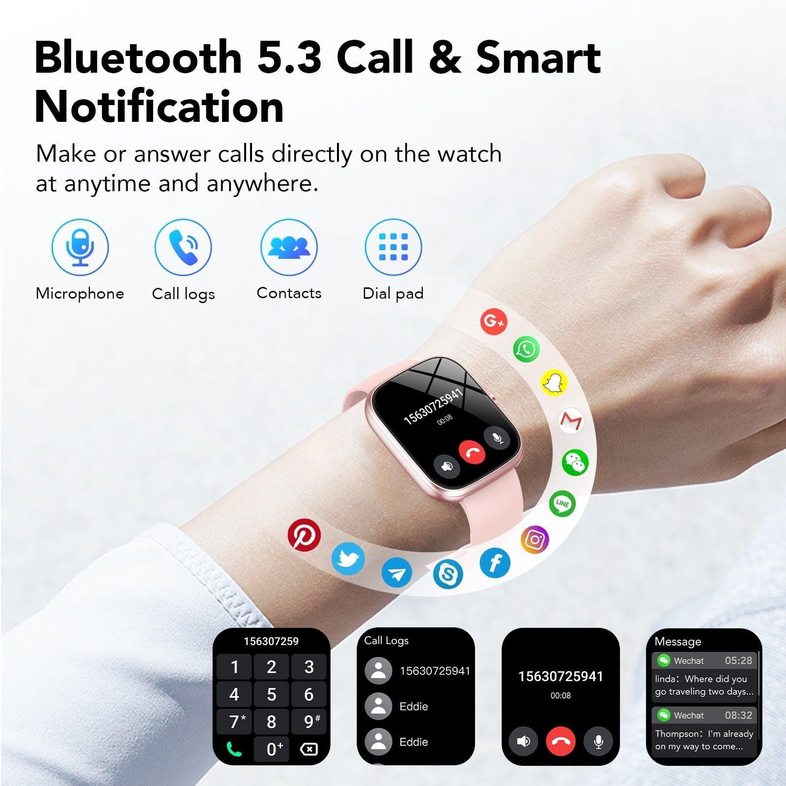 Smart Watch for Android & iPhone - IP68 Waterproof, 100+ Modes - ClubOn